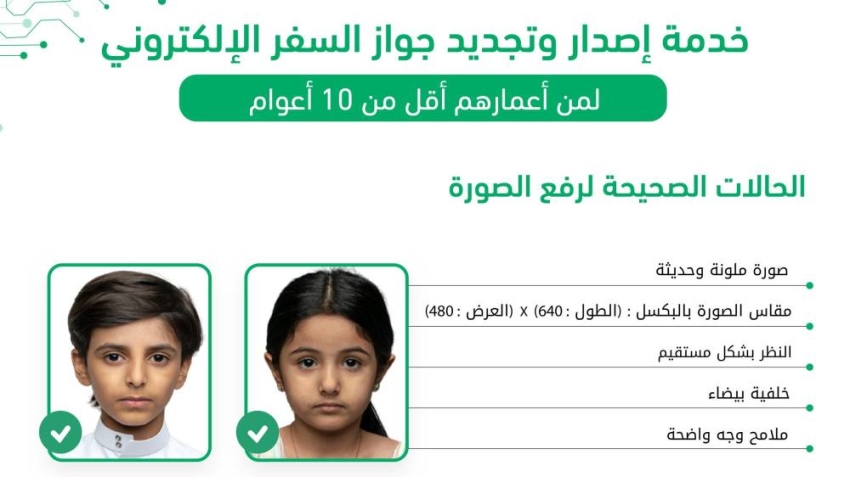 شروط صورة الأحوال السعودية 480x640 وخلفية بيضاء ومواصفات الصورة الرسمية